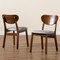 Baxton Studio Damara Mid-Century Modern Grey Fabric and Walnut Brown Finished Wood 2-Piece Dining Chair Set 183-11645-Zoro - alternate 4